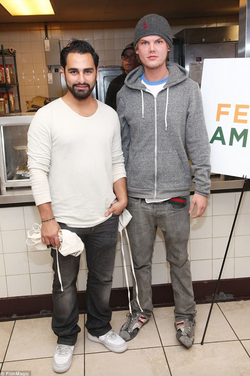 Arash 'Ash' Pournouri with Avicii inside of a store.