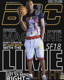 Arzelle D. Lewis on the cover of BAC Magazine.