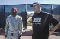 Arzelle D. Lewis with LaVar Ball.