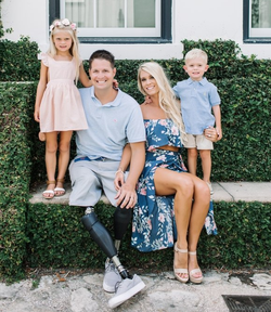 Ashley Kolfage pictured with her family