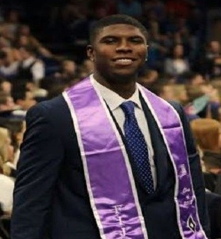 At his college graduation