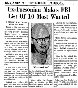 Benjamin "Chromedome" Paddock in a newspaper article