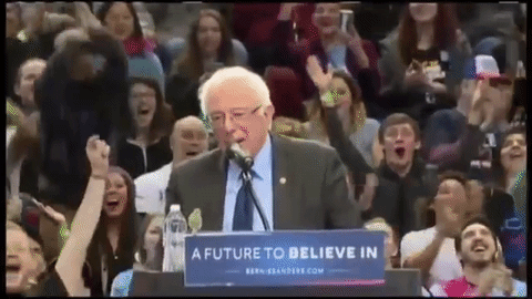 People cheering