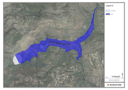 Bisri dam and the resulting lake.