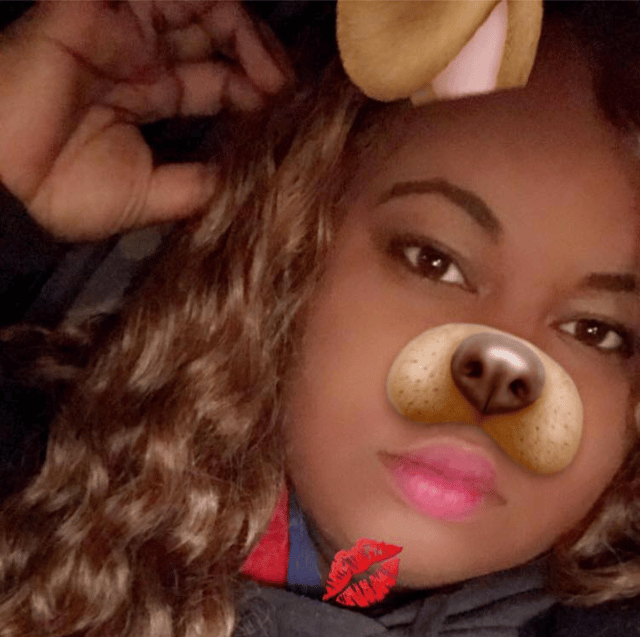 Bresha using a Snapchat filter