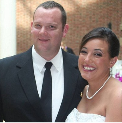 Pictured with his wife