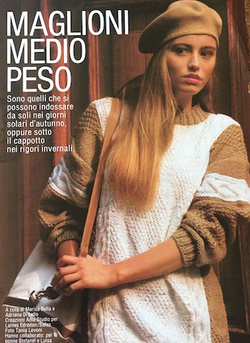 Brittney Lewis on the cover of an Italian magazine in the 1980s