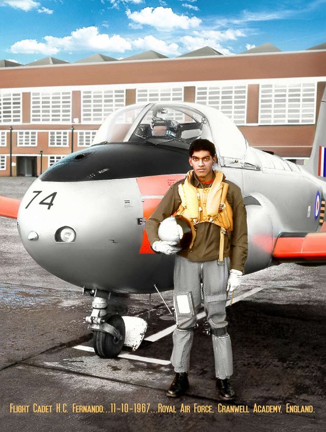 Proud completion of 1st solo flight, in a Jet Provost Mk4, RAF Cranwell College, London, England. 1967.