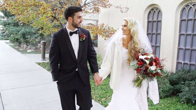 Carlie on her wedding day