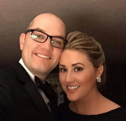 Colbie Paulson Holderness with her new husband, Skiffington Holderness.