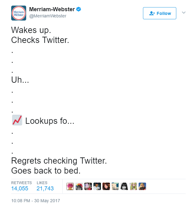 Response by Merriam-Webster to Covfefe
