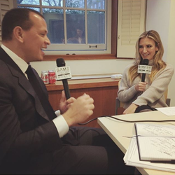 Cynthia Frelund interviewing Alex Rodriguez