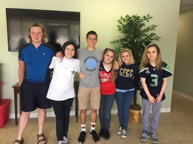 Daniel and his classmates during School Spirit Week