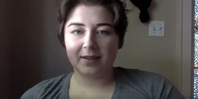 Madison Moskowitz speaking about her experiences with sexual assault