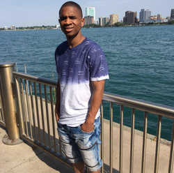Photo of Davontae Sanford taken by the sea.