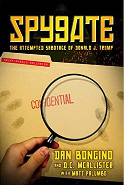 Cover of "Spygate: The Attempted Sabotage of Donald J. Trump" by DC McAllister and Dan Bongino.
