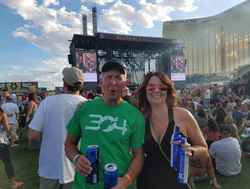 Photo of Denise Salmo n with her husband Tony at the Route 91 Harvest Country Music festival.