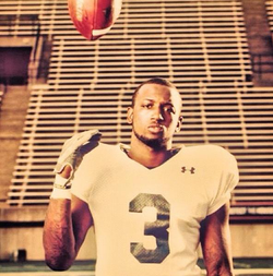 Desmond Marrow in his Toledo Rockets Football uniform