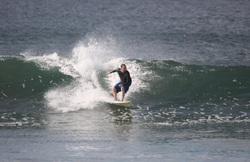 Photo of Doug Bradley taken while he was out surfing.