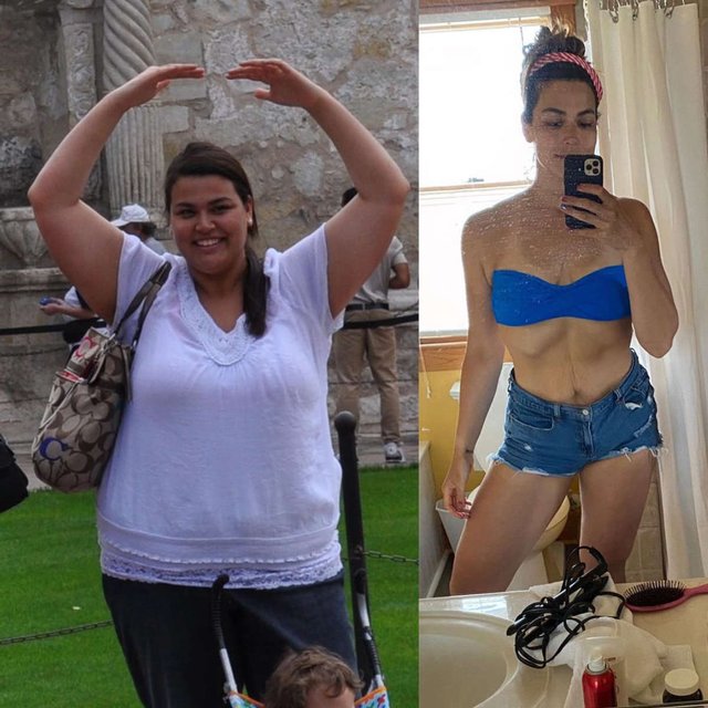 Erica Lugo before and after loosing weight