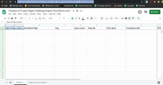 You can find the list of pages to improve at the bottom of the spreadsheet in a tab titled "Pages to be created"