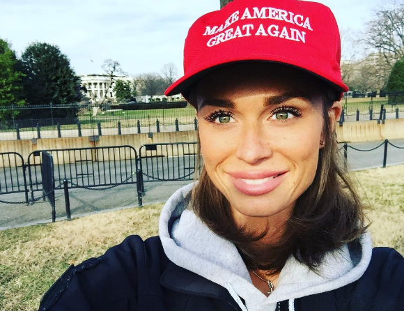 Goldy in a MAGA hat