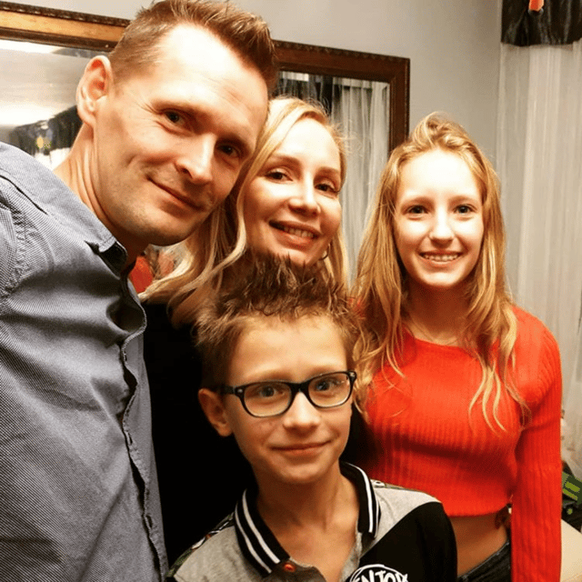 Karina with her family