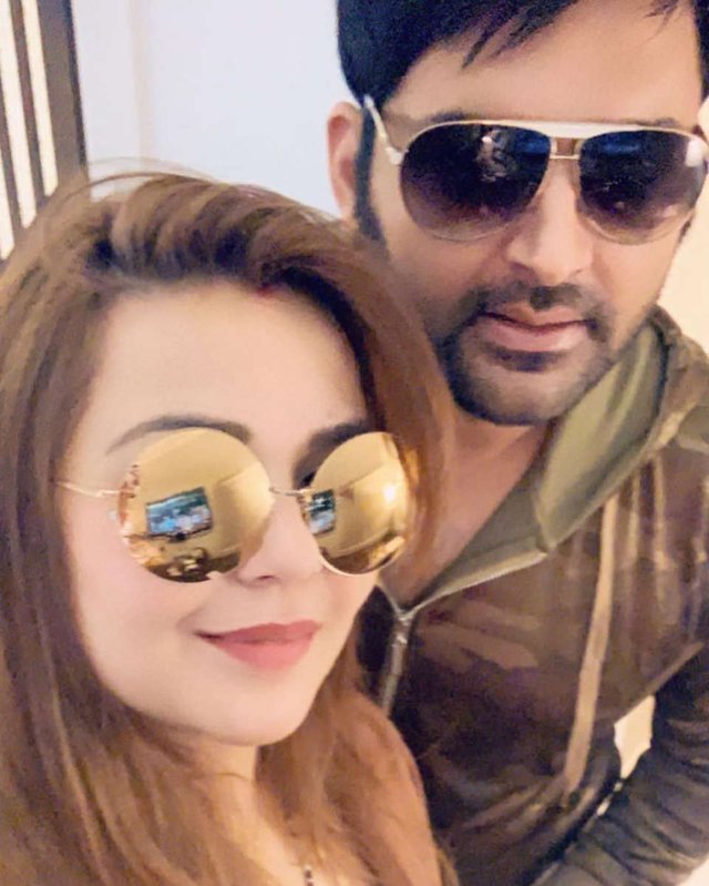 A picture with her husband actor Kapil Sharma