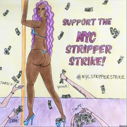 Flier of the #nycstripperstrike.