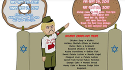Comic Greg Morelli drew and posted on the Max's Deli Facebook page using Nazi imagery against Donald Trump