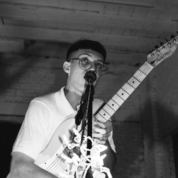 Black and white photo of Gus Dapperton.