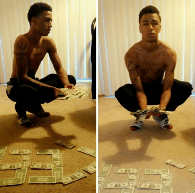 Hakeem with his money.