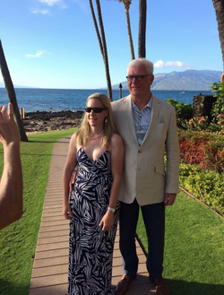 Heather Wick with her husband, John Yackovetsky, taken a photo together.