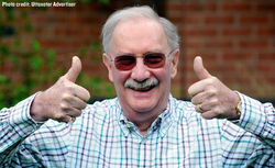 Hugh Montgomery in 2015 supporting the British Heart Foundation (credit Uttoxeter Advertiser)