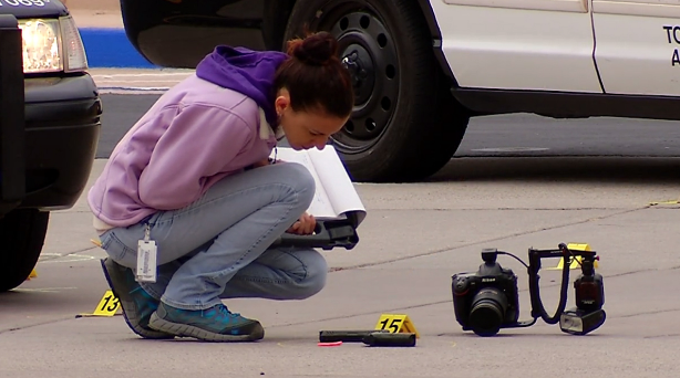 Investigators at the scene