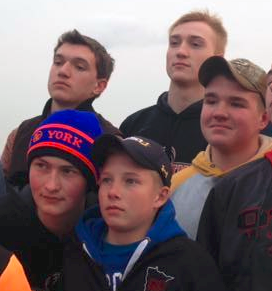 Jacob with friends (he is the one in the blue hat)
