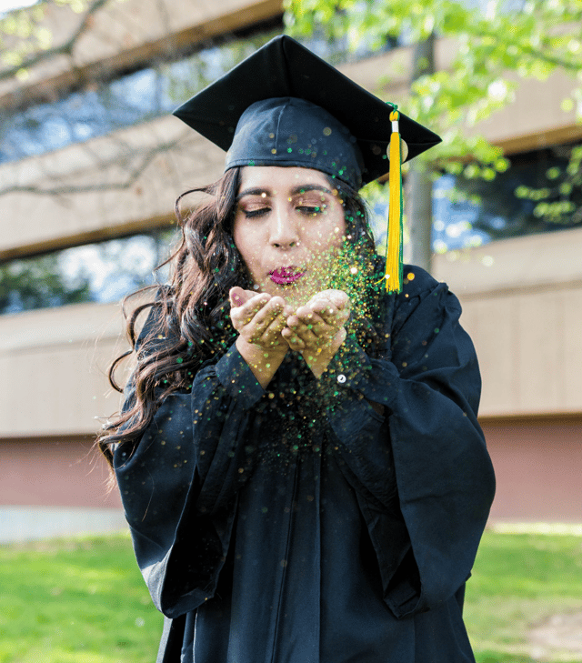 Janet Mejia at her college graduation