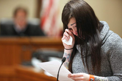 January Neatherlin crying during her sentencing on Friday, March 9, 2018