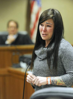 January Neatherlin in court during her sentencing on Friday, March 9, 2018