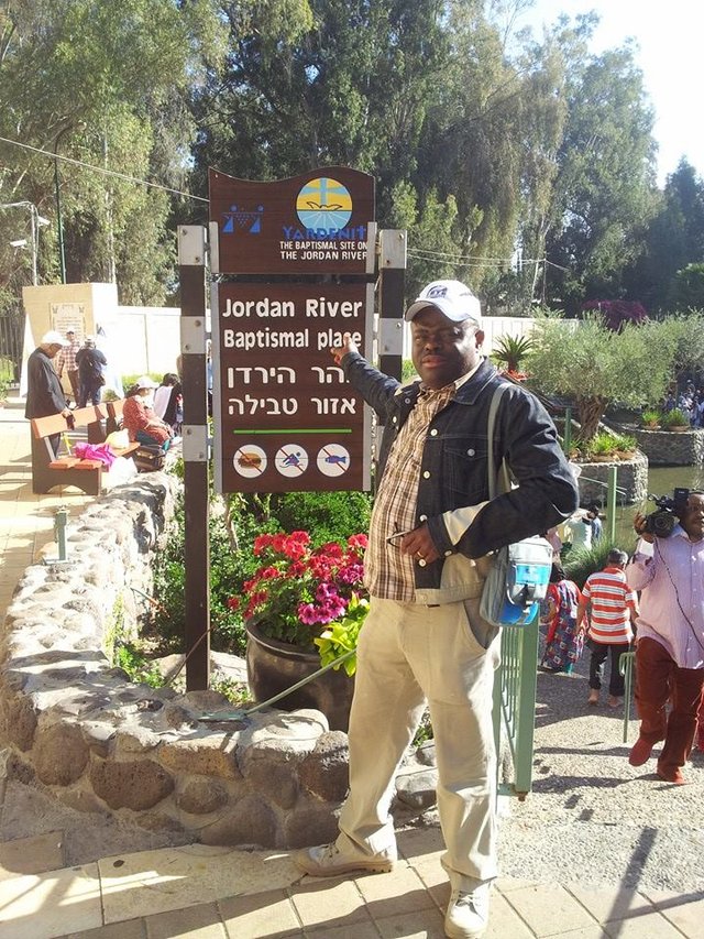 "Black Hitler" at the Jordan River in Israel