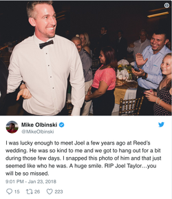 A commemoration of Joel Taylor.