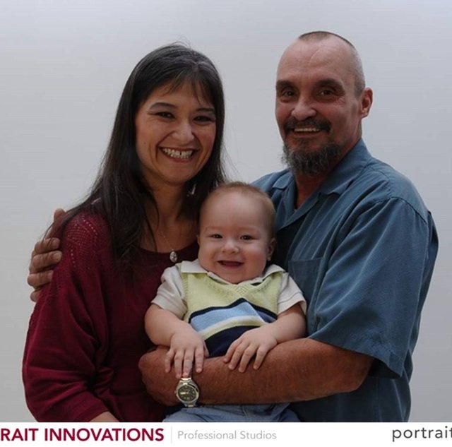 With His Family