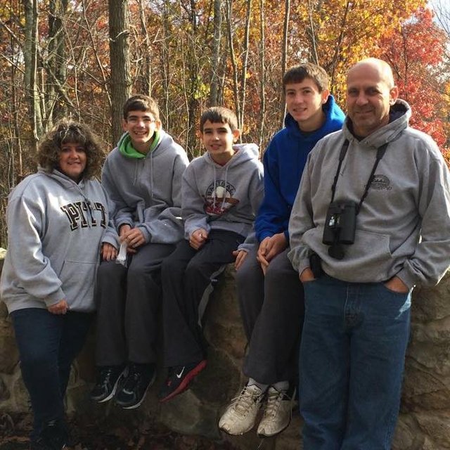 Jordan and his family enjoying the outdoors