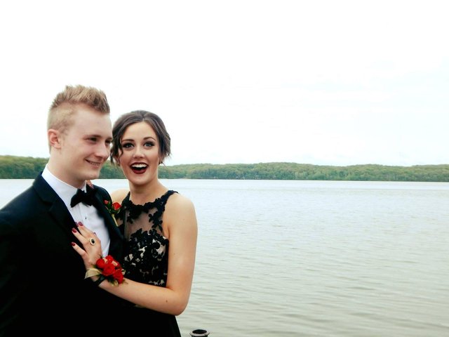 Jordan and Bryce Frederick at prom