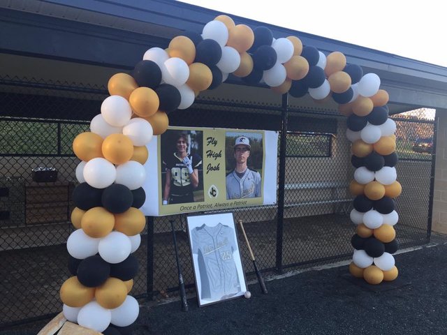 Vigil set up at the The John Carroll School to remember Josh