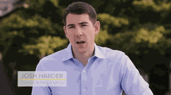 Josh Harder in a campaign ad