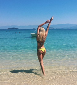 On a beach