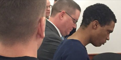 Justin C. Mann in court on December 30, 2017