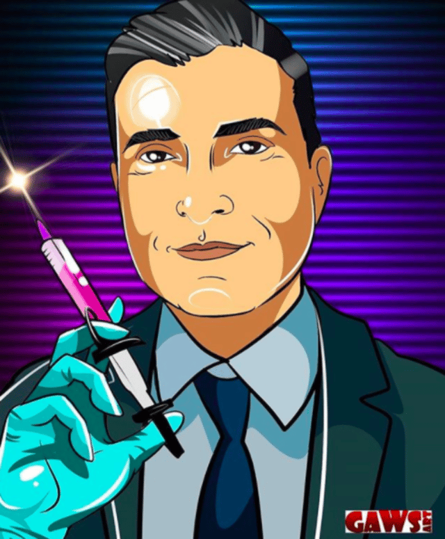 Cartoon illustration of Dr. Kami Parsa (source: GAWS art)