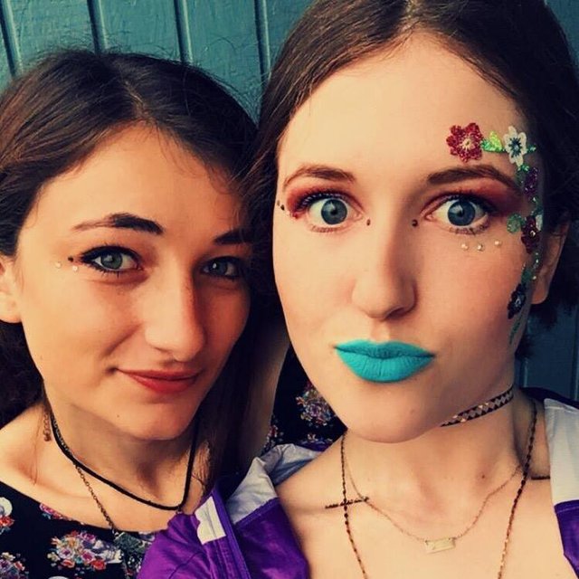 Katie with a friend